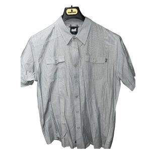 Elm Company Mens Casual Button Down Snap Short Sleeve Shirt